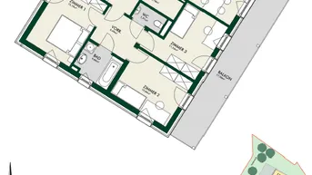 Expose PROVISIONSFREI - ERSTBEZUG - 4-Zimmer-Wohnung in ruhiger Lage mit Balkon und tollem Ausblick - geförderte Miete - 4 Zimmer 