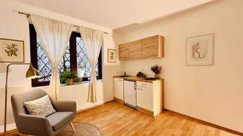 Expose Kompakte 1-Zimmer-Wohnung mit eigenem Garten