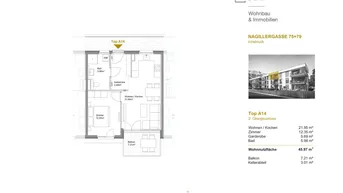 Expose NANI und GILLES - 2-Zimmer-Wohnung mit Balkon Top A14