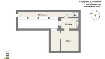 Expose Atelier am Hauptplatz zu vermieten! Künstler willkommen!