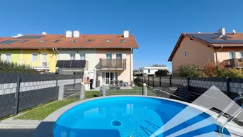 Expose Großzügiges Eckreihenhaus mit Garten &amp; Pool in toller Siedlungslage! 360° Rundgang online!