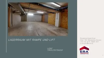 Expose Lagerfläche / Lagerabteil mit 50 m² in Lienz ab 1.Juli zu vermieten