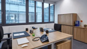 Expose moderner Büroraum, möbliert für 2 Arbeitsplätze, provisionsfrei für den Mieter