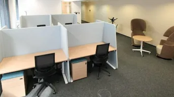 Expose moderne möblierte Bürofläche in Büropark, 10 bis 15 Arbeitsplätze, kurze Mietbindung möglich