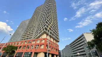 Expose Q-Tower: 2 Zimmer Apartment mit Weitblick und südseitigem Balkon nahe U3 Gasometer / St. Marx!