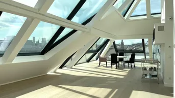 Expose DG-Luxus-PENTHOUSE mit 45m² Freifläche, Pool am Dach und Stellplatz!!!