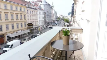 Expose Prachtvolle Beletage mit Balkon in Bestlage am Rochusmarkt! Komplett möbliert.