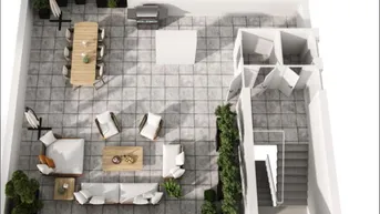 Expose Rooftopterrasse von 73m2 mit top renovierter Wohnung, nahe Maurer Hauptplatz (mit Garage)