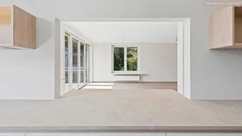 Expose Hoch oben, in Mauer, die Rooftop Terrasse 73m2, der Balkon 16m2, die top sanierte Wohnung 90m2