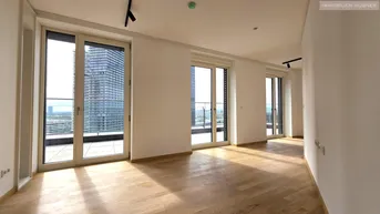 Expose Sonnenstunden mit Stil! Ob am Wasser oder in den Wolken der DC-Flats im 22. Bezirk