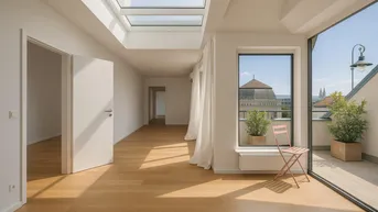 Expose Edle Dachterrassenwohnung in Maisonetteform, unweit des Julius Tandlerplatzes-U4 einhundert Meter entfernt und Blick auf den Kahlenberg 1090 Wien !!