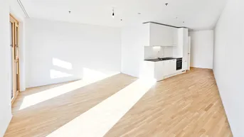 Expose Sonnwendviertel: 1-Zimmer-Wohnung mit Balkon im 17. OG – Fitnessraum, Co-Working &amp; Rooftop-Terrasse inklusive!