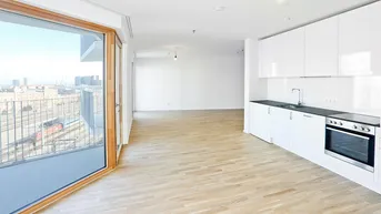 Expose Sonnwendviertel: 1-Zimmer-Wohnung mit Balkon im 6. OG – Fitnessraum, Co-Working &amp; Rooftop-Terrasse inklusive!