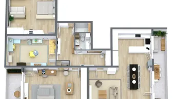 Expose 8020 -Großzügige 4-Zimmer-Wohnung mit 2 Loggias und kostenlosem Parken im Innenhof