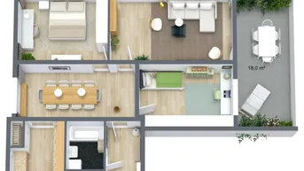 Expose 4-Zimmer Familienwohnung mit großer Loggia in Ruhelage Graz-Andritz mit großem Hobbyraum und Parkblick!