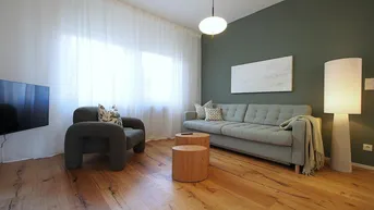 Expose Moderne, voll möblierte 2 Zimmer Designerwohnung mit Parkplatz, Terrasse und kleinem Garten in Graz Jakomini- Wohnen auf Zeit, Kurzzeitmiete möglich, all inclusive Miete!