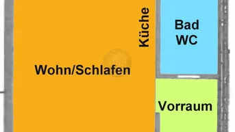 Expose 1-Zimmer Single Mietwohnung in zentraler Lage