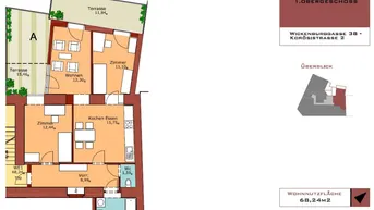 Expose Geidorf - Innenhof - zwei Terrassen - 3-4 Zimmer - 68m² - TOP-Lage - perfekte WG-Wohnung