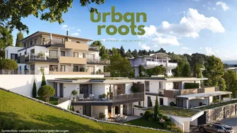 Expose URBAN ROOTS am Kreuzbergl – Außergewöhnliches Wohnkonzept: Letztes Obergeschoss mit Eigengarten, 4 Zimmern und 2 Bädern. Mit herrlicher Aussicht!