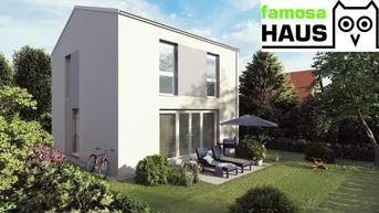 Expose Fixpreis und Fertigstellungsgarantie: Einfamilienhaus mit 4 Zimmern, Vollunterkellerung, Terrasse und Sonnengarten (Eigengrund) mit 2 Parkplätzen.