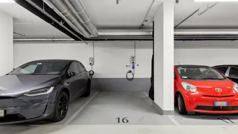 Expose Geräumiger PKW-Stellplatz im modernen Tower beim Belvedere – mit E-Ladestation