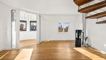 Expose Dachgeschoß-Wohnung mit Turm-Loggia: Ein besonderes Juwel im Herzen des 8. Bezirks