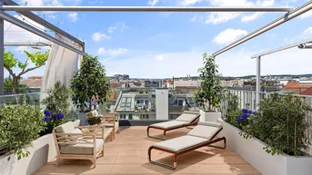 Expose Moderne 2 1/2-Zimmer-Dachgeschosswohnung mit großer Terrasse nahe dem Augarten