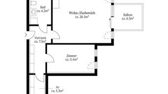 Expose Neubauprojekt: Traumhafte 2-Zimmer-Wohnung mit Balkon und Grünblick
