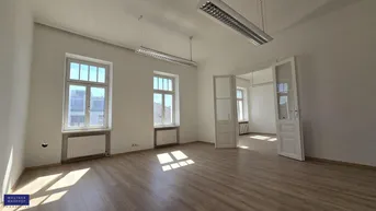 Expose Aspern - Siegesplatz - Sanierte helle Bürofläche mit 800m² Lageroption im Hof - U2