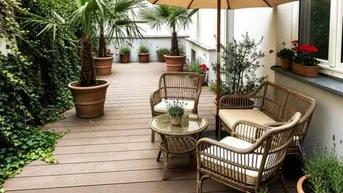 Expose SERVITENVIERTEL- TERRASSENERSTBEZUG auf " GARTENEBENE" - HIGH END ALTBAUWOHNUNG - STILJUWEL - 2 ZIMMER + NR - RUHELAGE