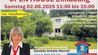 Expose Open house Besichtigung mit Flohmarkt - bitte um Anmeldung