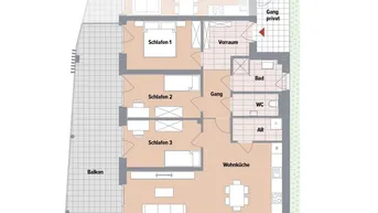 Expose BAUBEGINN ERFOLGT! Neubau-4-Zimmerwohnung mit West-Balkon in Ruhelage in Gösting!