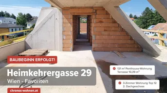 Expose BAUBEGINN ERFOLGT! Neubau-Penthouse-Wohnung mit großen Fensterfläche am Laaerberg zwischen Löwygrube und Kurpark Oberlaa!
