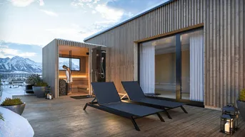 Expose Dachgeschoß-Oase! Outdoor-Sauna mit Bergblick