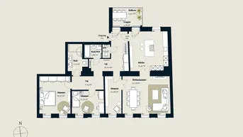 Expose 3-ZIMMER FAMILIENWOHNUNG IM KERNSANIERTEN ALTBAU MIT FREIFLÄCHE