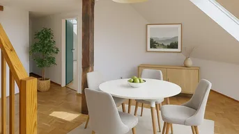 Expose Charmante Maisonette in Graz: 2 Zimmer und Loggia Nähe Jakominiplatz