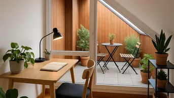 Expose Charmante Maisonette in Graz: 2 Zimmer und Loggia Nähe Jakominiplatz