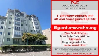 Expose Helle 3-Zimmerwohnung mit Lift und Tiefgaragenstellplatz!