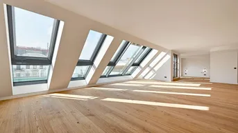 Expose LUXUS-PENTHOUSE DIREKT AM NASCHMARKT! Grandiose Dachterrasse mit traumhaften Wienblick