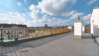 Expose LUXUS-PENTHOUSE DIREKT AM NASCHMARKT! Grandiose Dachterrasse mit traumhaften Wienblick