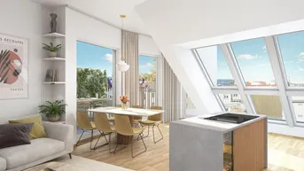 Expose 3 Meter Raumhöhe &amp; private Dachterrasse nahe Yppenplatz – Wohnen, das inspiriert