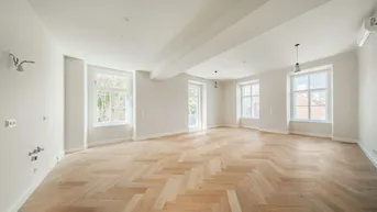 Expose BLICK in die BAUMKRONEN! Klimatisierte TRAUMWOHNUNG mit 2 BALKONEN und atemraubende Sicht auf die Karlskirche!