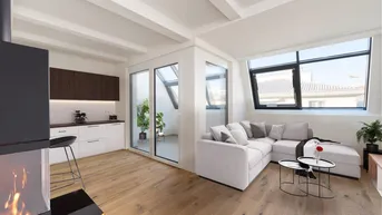 Expose Erstbezug bei Hauptbahnhof! Gemütliches Wohnen mit Kaminfeuer und Wintergarten! 77,5 m2 Dachgeschoss