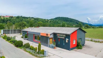 Expose Gewerbeliegenschaft mit Büro-/ Ausstellungs- und Hallenflächen