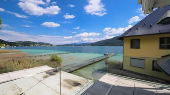 Expose *** 1. Reihe am See *** Traumhafte Seewohnung am Wörther See mit Bootsanlegeplatz!