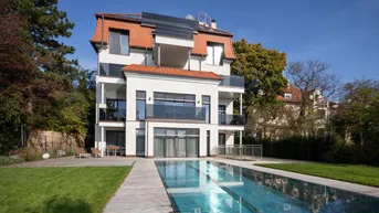 Expose Wohnungseigentumspaket in einzigartiger Luxus-Mehrfamilienvilla in Toplage mit Terrassen, Garagen und Erdwärmeheizung