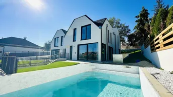 Expose LETZTES HAUS! EXKLUSIVE VOLLUNTERKELLERTE 5 ZIMMER DOPPELHAUSHÄLFTE MIT SWIMMINGPOOL!
