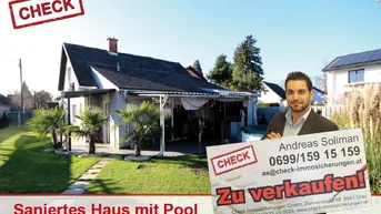 Expose Ruhelage! Saniertes Ziegelmassiv-Einfamilienhaus mit Pool in Liebenau!