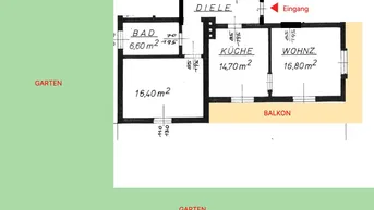 Expose Sonnige 2-Zimmer Wohnung mit Balkon und Garten in Eggersdorf