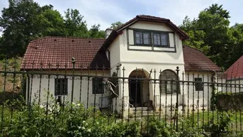 Expose 2 renovierungsbedürftige Wohngebäude (1 alte Villa und 1 Wochenendhaus) im Grünland, in Katzelsdorf, südlich von Wiener Neustadt